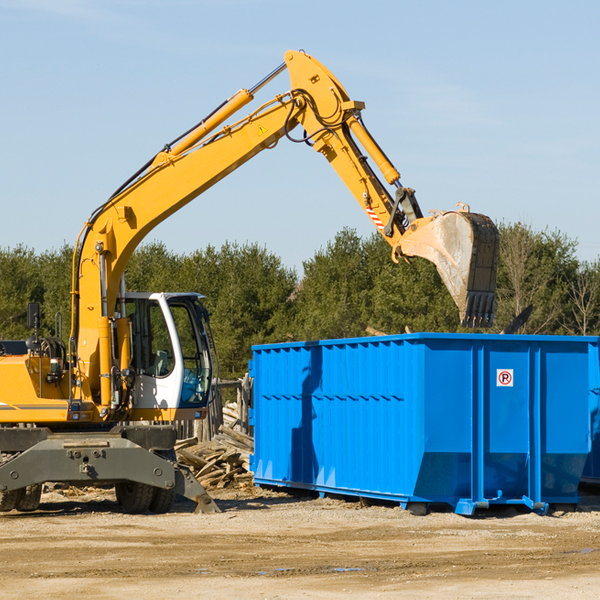 what size residential dumpster rentals are available in Whipholt